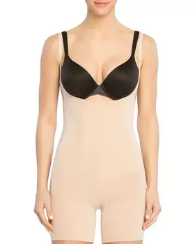 OnCore Боди с открытой грудью и длиной до середины бедра SPANX, коричневый/бежевый
