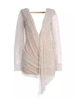 Опаловое платье Retrofte, цвет beige with silver