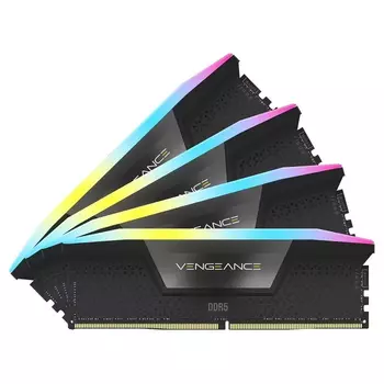 Оперативная память CORSAIR Vengeance RGB, 192 Гб DDR5 (4x48 Гб), 5200 МГц, CL38, CMH192GX5M4B5200C38, черный