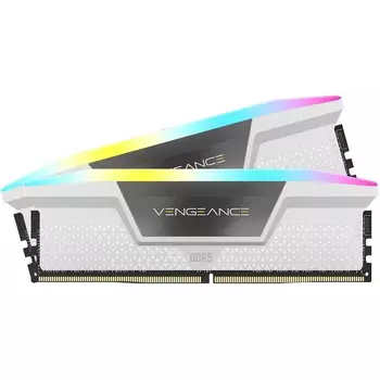 Оперативная память Corsair Vengeance RGB, 32 Гб DDR5 (2x16 Гб), 6000 МГц, CL36, CMH32GX5M2E6000C36W, Белый