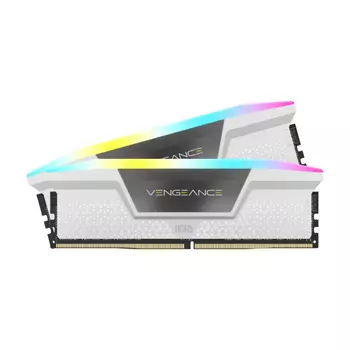 Оперативная память CORSAIR Vengeance RGB, 32 Гб DDR5 (2x16 Гб), 5200 МГц, CL40, CMH32GX5M2B5200C40W, белый