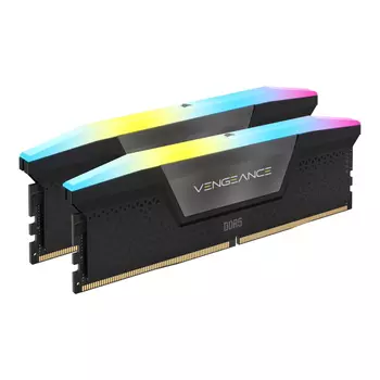 Оперативная память Corsair Vengeance RGB, 64 Гб DDR5 (2x32 Гб), 6400 МГц, CL32, CMH64GX5M2B6400C32, черный