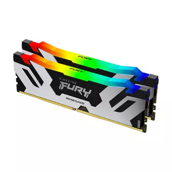 Оперативная память Kingston Fury Renegade RGB, 64 Гб DDR5 (2x32 Гб), 6400 МГц, KF564C32RSAK2-64, черный