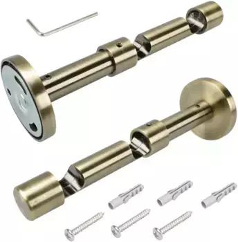 Опора Liedeco двойная, (1 шт.), для карнизов 16 мм 1,6 см, цвет messingfarben/antik