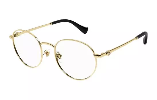 Оправа Gucci Unisex с овальными линзами, золотой / черный