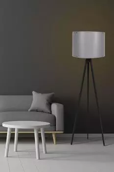 Opviq, 113- 113PRL, черный, серый, торшеры, корпус МДФ