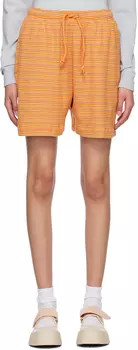 Оранжевые шорты с нашивками Acne Studios