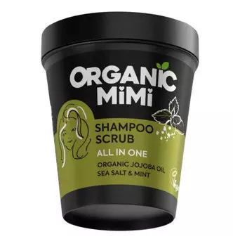 ORGANIC MiMi Шампунь-пилинг все в одном Морская соль и мята, 280 мл