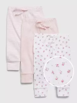 Органические спортивные штаны, 3 шт. Gap, розовый