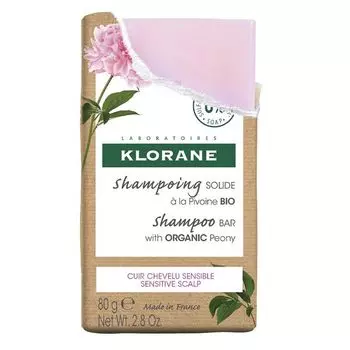 Органический шампунь-мыло «Пион», 80 г Klorane Peony hair