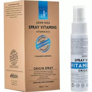 Origin Spray Витамин B12 Пищевая добавка 30 мл для здоровья нервной системы John Noa