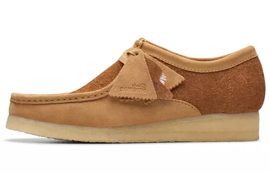 Оригинальные ботинки Wallabee, комбинированные, песчаник Clarks