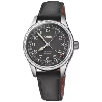 Oris Big Crown Pointer Date Automatic Черный циферблат Кожаный ремешок Часы унисекс 01 754 7749 4064-07 5 17 65G