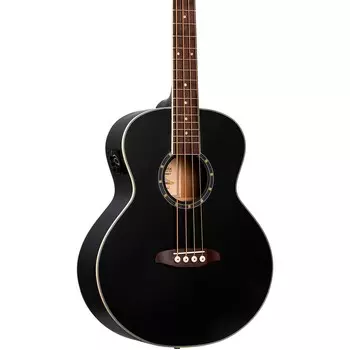 Ortega D7E 4-струнная акустическая/электробас-гитара Satin Black