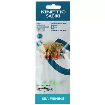 Оснастки Kinetic Anzuelo Triple Sabiki, прозрачный