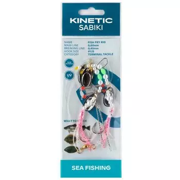 Оснастки Kinetic Sabiki Fish Fry, прозрачный