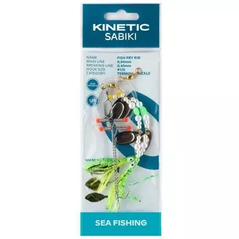 Оснастки Kinetic Sabiki Fish Fry, прозрачный