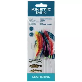Оснастки Kinetic Sabiki Rooster Tail, прозрачный