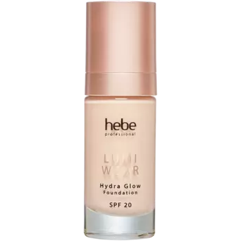Осветляющая тональная основа для лица с spf20 1w светлая ваниль, 32 мл Hebe Professional Lumi wear hydra glow foundation, цвет 1w light vanilla