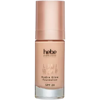 Осветляющая тональная основа для лица с spf20 5w sand, 32 мл Hebe Professional Lumi wear hydra glow foundation, цвет 5w sand