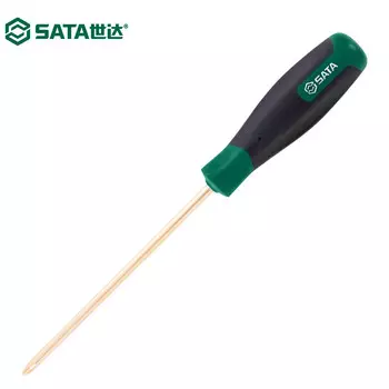 Отвертка SATA 31147, бериллиевая бронза, взрывозащищенная крестовая отвертка, конус #2x6x150 мм