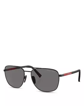Овальные солнцезащитные очки Prada Linea Rossa, 60 мм, серый