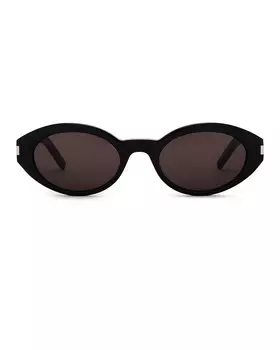 Овальные солнцезащитные очки Saint Laurent, черный