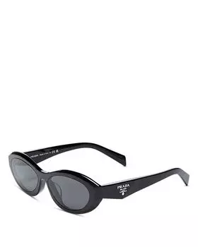 Овальные солнцезащитные очки Symbole, 56 мм Prada, цвет Black