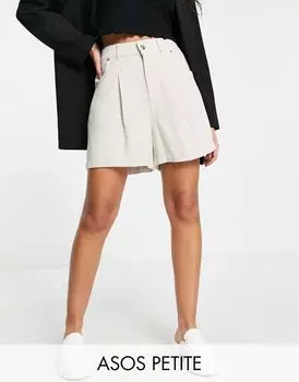 Овсяные шорты из льняного микса ASOS DESIGN Petite ASOS