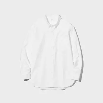 Оксфордская рубашка UNIQLO, белый