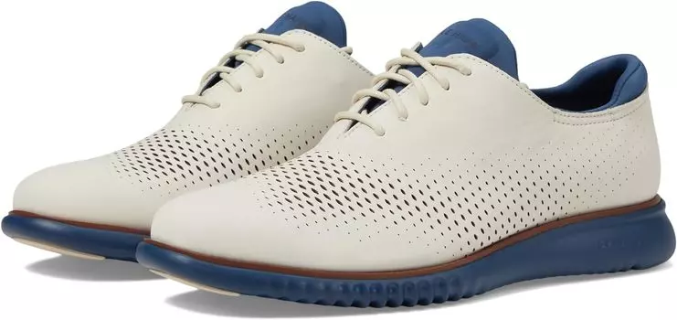 Оксфорды 2.Zerogrand Laser Wing Tip Oxford Lined Cole Haan, цвет Birch Nubuck/Ensign Blue
