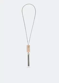 Ожерелье SAINT LAURENT Angelica mini tube necklace, розовый