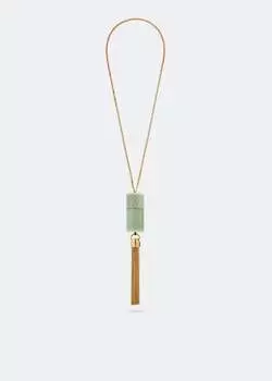 Ожерелье SAINT LAURENT Angelica mini tube necklace, зеленый