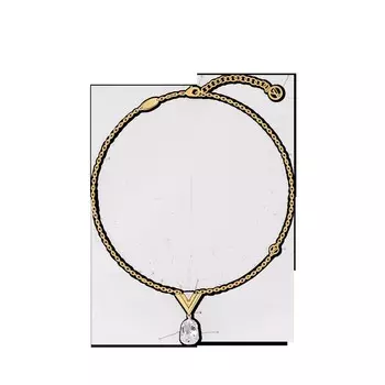 Ожерелье V for Vuitton Louis Vuitton, золотой