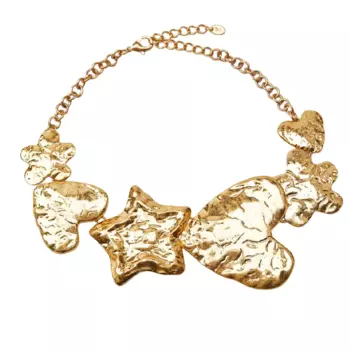 Ожерелье Zara Heart And Star, золотистый