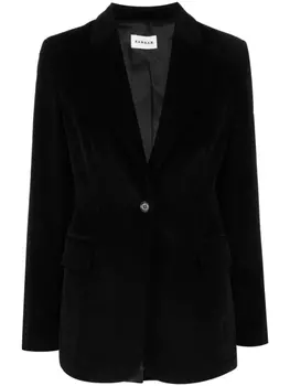 P.A.R.O.S.H. peak-lapels corduroy blazer, черный