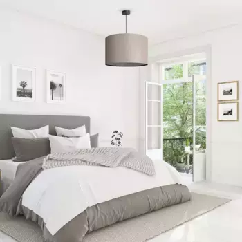 Paco Home Подвесной светильник "HUGO UNI COLOR", 1 лампочка, лампа E27 | без лампочки, потолочный светильник LED для гостиной и спальни, однотонный, декоративный E27 45,5 см, Высота: 27 см, черный