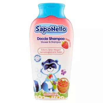 Paglieri Kids Гель для душа и шампунь с красными фруктами, 250 мл, Saponello