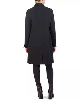 Пальто Cole Haan Asymmetrical Peak Lapel Coat, черный