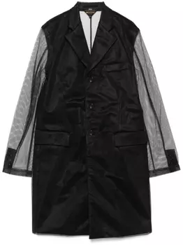 Пальто Comme Des Garons с сетчатыми накладками, черный