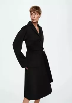 Пальто классическое Mango, черный