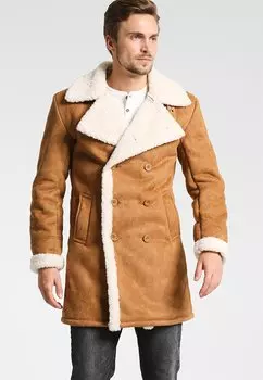 Пальто короткое Indicode Jeans, коричневый
