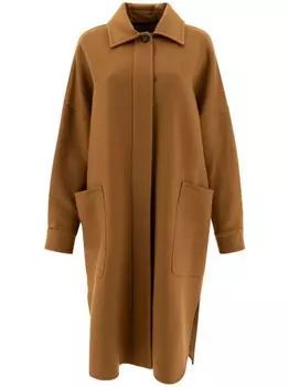 Пальто Max Mara кашемировое большого размера, коричневый
