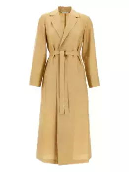 Пальто Meandro с поясом MAX MARA, нейтральный