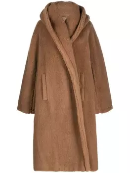 Пальто миди Apogeo с капюшоном Max Mara, коричневый