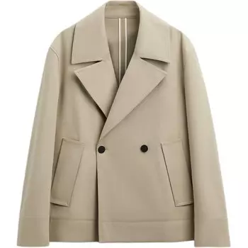 Пальто мужское бежевое Zara, бежевый