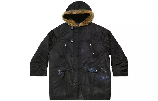 Пальто мужское черное Balenciaga, черный