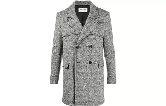 Пальто мужское серое Saint Laurent, серый
