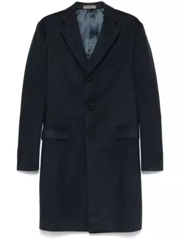 Пальто с эффектом щетки Corneliani, синий