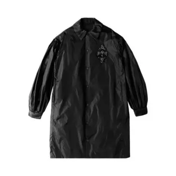 Пальто Simone Rocha Embellished Long Puff Sleeve Utility Coat Black/Jet, черный